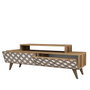 Hanah Home Soporte TV moderno y elegante, Nogal y Blanco, Ancho 140 cm